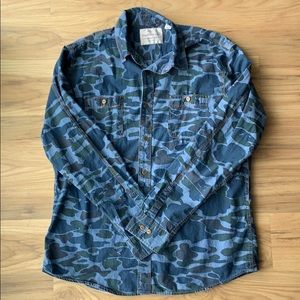 Button-up camouflage shirt